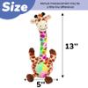 Hopearl Glowing Dancing Giraffe Toy Repeats What You Say Talking Toy Wriggle Singing Mimicking Twisting Electric Light Up Interactive Animated Speaking Gifts for Kids, Brown, 13'' view 2