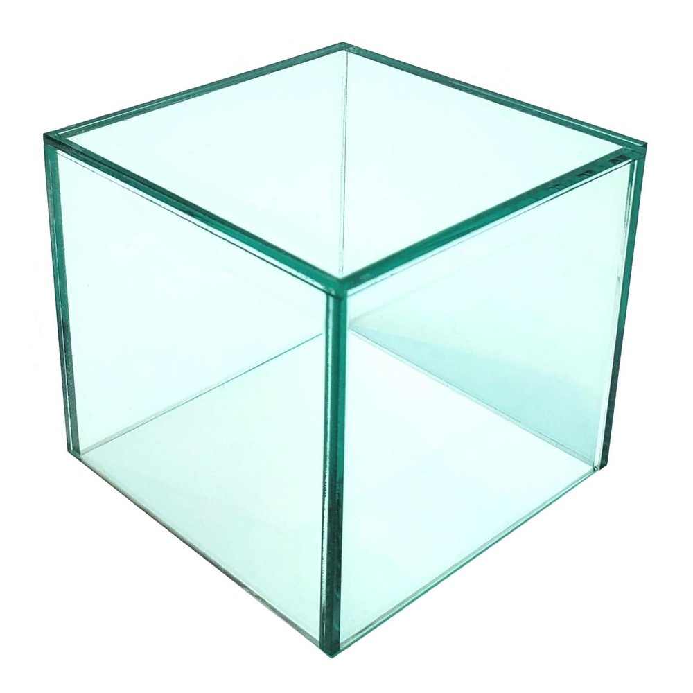 2" x 2" x 2" Acrylic Display Box  True 2-Inch Outer Dimensions  Mini Display Cube  Handmade  Premium Acrylic (Glass Green)