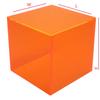 2" x 2" x 2" Acrylic Display Box  True 2-Inch Outer Dimensions  Mini Display Cube  Handmade  Premium Acrylic (Neon Orange) view 2