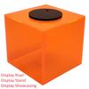 2" x 2" x 2" Acrylic Display Box  True 2-Inch Outer Dimensions  Mini Display Cube  Handmade  Premium Acrylic (Neon Orange) view 3