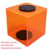 2" x 2" x 2" Acrylic Display Box  True 2-Inch Outer Dimensions  Mini Display Cube  Handmade  Premium Acrylic (Neon Orange) view 4
