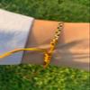 Bracelet/Tennis time Gold plated and black view 2