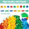 Anpcso Building Blocks for Toddlers 2-5 Including Dinosaurs Cars, 116-piece Large Classic Building Bricks Set, Educational Toys for Children Boys Girls All Ages, Compatible with All Major Brands view 4