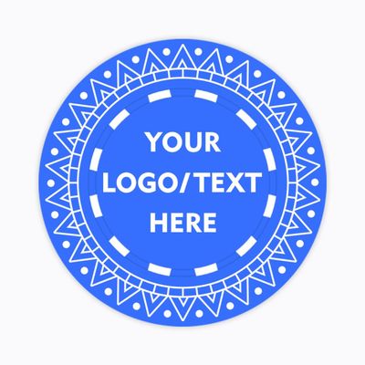MARRILYTON 100 Custom Plastic Poker Chips, Full Color Print Your Personalized Text and Image, Game Tokens for Bar, Holdem Poker Nights, Roulette Games (Blue)