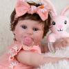 Aori Reborn Baby Dolls Girl - 20'' Lifelike Realistic Newborn Baby Weighted Cloth Body Baby Doll with Magnetic Pacifier & Feeding Accessories Collectible Reborn Toddler Doll Gift for Girls Kids 3+ view 2