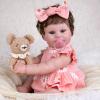 Aori Reborn Baby Dolls Girl - 20'' Lifelike Realistic Newborn Baby Weighted Cloth Body Baby Doll with Magnetic Pacifier & Feeding Accessories Collectible Reborn Toddler Doll Gift for Girls Kids 3+ view 3