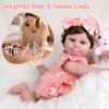 Aori Reborn Baby Dolls Girl - 20'' Lifelike Realistic Newborn Baby Weighted Cloth Body Baby Doll with Magnetic Pacifier & Feeding Accessories Collectible Reborn Toddler Doll Gift for Girls Kids 3+ view 4