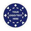 MARRILYTON 100 Custom Clay Poker Chips, Personalized with Your Logo and Text, Casino Sized Chips for Blackjack, Tournaments, Late Night Poker Game (Blue) view 1