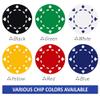 MARRILYTON 100 Custom Clay Poker Chips, Personalized with Your Logo and Text, Casino Sized Chips for Blackjack, Tournaments, Late Night Poker Game (Blue) view 2