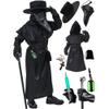 Absolute Vibe Plague Doctor Costume for Kids Halloween Outfit Cosplay Coat Mask for Boys Girls Combo set (Small) view 1