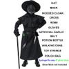 Absolute Vibe Plague Doctor Costume for Kids Halloween Outfit Cosplay Coat Mask for Boys Girls Combo set (Small) view 2
