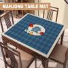 mahjong game set, Square Polyester Fiber Mahjong Mat with Storage Bag, Non Slip and Noise Reduction Mahjong Table Mat, 10 Sizes (Color : Red, Size : 43.3x43.3inch/110x110cm)(Blue,47.2X47.2inch/120x120 view 2