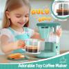 BRIGPICIOUS Kids Play Kitchen Accessories Toys Set, Pretend Play Kitchen Appliances Kit - Blender, Coffee Maker, Mixer, Toasters with Light & Sound, Playhouse Role Play Toy Gift for Girl Ages 3 4 5 6 view 4