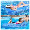 Inflatable Lounger Air Sofa with Unique Sun-shade Design, Inflatable Beach Bed with Pillow, Waterproof Inflatable Couch Camping Chair Hammock for Hiking Backyard Travel Beach Park Picnics (Light Blue) view 3