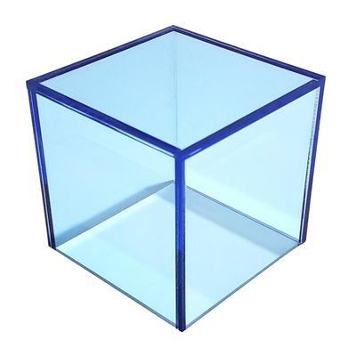 2" x 2" x 2" Acrylic Display Box  True 2-Inch Outer Dimensions  Mini Display Cube  Handmade  Premium Acrylic (Neon Blue)