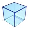 2" x 2" x 2" Acrylic Display Box  True 2-Inch Outer Dimensions  Mini Display Cube  Handmade  Premium Acrylic (Neon Blue) view 1