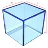 2" x 2" x 2" Acrylic Display Box  True 2-Inch Outer Dimensions  Mini Display Cube  Handmade  Premium Acrylic (Neon Blue) view 2
