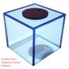 2" x 2" x 2" Acrylic Display Box  True 2-Inch Outer Dimensions  Mini Display Cube  Handmade  Premium Acrylic (Neon Blue) view 3