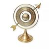 Antique Brass Armillary Sphere with Sundial Arrow, 8 Inch | Astrolabe Engraved Globe, Decorative for Home, Office view 4