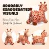 VangeBow Giraffe Bouncy Horse Toys for 1 2 3 4 5 Year Old Kid Gift, Plush Giraffe Ride On Bouncy Animal for Toddlers 1-3, Indoor Outdoor Inflatable Hopping Toys for Girl Boy Birthday Gift(Pump Includ) view 2