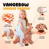 VangeBow Giraffe Bouncy Horse Toys for 1 2 3 4 5 Year Old Kid Gift, Plush Giraffe Ride On Bouncy Animal for Toddlers 1-3, Indoor Outdoor Inflatable Hopping Toys for Girl Boy Birthday Gift(Pump Includ) view 4