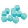 30PCS Blank White Dice Set, Funny Acrylic Rounded D6 Dice Cubes Dry Erase Dice DIY Dice for Board Games, Party, Fun, DIY Sticker and Math Teaching (Light Blue)