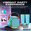 Mini Karaoke Machine for Kids - Portable Kids Karaoke Machine with 2 Microphones - Small Speaker and Microphones for Boys Girls and Toddlers - Fun Karaoke Microphone with Voice Changer view 2