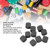 30PCS Blank White Dice Set, Funny Acrylic Rounded D6 Dice Cubes Dry Erase Dice DIY Dice for Board Games, Party, Fun, DIY Sticker and Math Teaching (Black) view 3