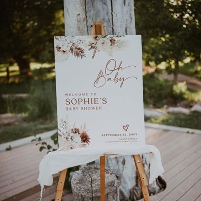 Oh Baby Shower Welcome Sign, Baby Shower Sign, Welcome to Baby Shower Sign, Personalize Baby Shower Sign, Welcome Sign for Baby Shower, Baby Shower Decorations, Baby Shower Welcome Sign with Stand