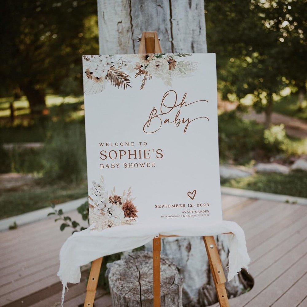 Oh Baby Shower Welcome Sign, Baby Shower Sign, Welcome to Baby Shower Sign, Personalize Baby Shower Sign, Welcome Sign for Baby Shower, Baby Shower Decorations, Baby Shower Welcome Sign with Stand