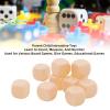 30PCS Blank White Dice Set, Funny Acrylic Rounded D6 Dice Cubes Dry Erase Dice DIY Dice for Board Games, Party, Fun, DIY Sticker and Math Teaching (Beige) view 2
