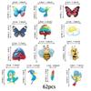 Rsstarxi 62 Pack Edible Bees Cupcake Toppers Butterfly Cupcake Toppers Bird Tree Theme Birthday Edible Bees Cake Decorations for Summer Theme Baby Shower Birthday Party Decorations view 2