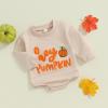 YINGISFITM Baby Girl Boy Fall Clothes Pumpkin Sweatshirt Romper Shirt Onesie Halloween Outfit Newborn Halloween Costume (A hey pumpkin, 3-6 Months) view 3