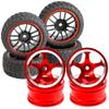 12mm Hex Wheel Rims & Rubber Tires & Metal Wheel Rims 12mm Hex Hub 5-Spoke Width 26mm view 1