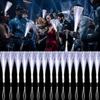 YOFOBU 15 Pack White Fiber Optic Wands Glow Fiber Wands Bulk LED Light Up Wands with 3 Flashing Modes LED Flashing Sticks for July 4th Halloween Christmas Valentine's Day Wedding Birthday view 1