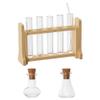 Hobbspring Dollhouse Mini Glass Test Tube Dollhouse Science Sets Miniature Glass Tube Tiny Wood Test Tube Rack Micro Landscape Experiment Ornament for Dollhouse Decor view 1