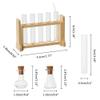 Hobbspring Dollhouse Mini Glass Test Tube Dollhouse Science Sets Miniature Glass Tube Tiny Wood Test Tube Rack Micro Landscape Experiment Ornament for Dollhouse Decor view 2