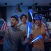 YOFOBU 15 Pack Blue Fiber Optic Wands Glow Fiber Wands Bulk LED Light Up Wands with 3 Flashing Modes LED Flashing Sticks for July 4th Halloween Christmas Wedding Birthday Carnival Bachelor Party view 4