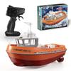 Aetheria RC Boat for Adults, 1/72 2.4G RC Electric Tugboat Yacht High-Speed Remote Control Boat for Pools Rivers Lakes Water - RTR Version, Medium, Red view 1