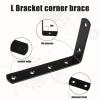 4pcs Furniture Anchors for Baby Proofing, Metal Baby Furniture Anchor Bracket Anti Tip Black Furniture Mounts Baby Proof L-shaped Furniture Wall Anchor for Large Furniture view 4