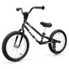 bicystar Kids Balance Bike with Real Rubber Air Tires - 16 Inch Big Kid Bicycle Ages 5-8, Adjustable Seat & Handlebars, Lightweight No Pedal Training Bike (Black) view 1