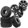 1.9 Crawler Tires 4.72" OD Rubber Tires Fit 1.9" Beadlock Wheel Rims & 1.9 Metal Beadlock Wheels RC Wheel Rim Set 6-Spoke view 1