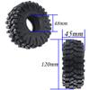 1.9 Crawler Tires 4.72" OD Rubber Tires Fit 1.9" Beadlock Wheel Rims & 1.9 Metal Beadlock Wheels RC Wheel Rim Set 6-Spoke view 4