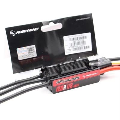 SPARKHOBBY HobbywingSkywalker 120A V2 Brushless ESC Speed Controllers 3-8S LiPo Compatible with 60-67inch 3D Fixed-Wing Airplane DIY (Skywalker 120A V2)