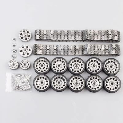 RC Tank Metal Upgrade Repair and Modification Parts Metal Caterpillar, Drive Wheels, etc. Suitable for Henglong 1/16 Soviet T-34/85 Medium Tank3909-1 (Full metal accessories set)