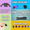 FSFHSJ 30 Pcs Large Fridge Magnets, Hematite Magnet Fidget kit, Irregular Refrigerator Magnets for Kitchen, DIY Educational Science Kit for Wall Stickers, Magnetic Fidget Toy for whiteboard (Black) view 3