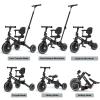 Glaf Tricycle for Toddlers 1-3 Toddler Bike with Push Handle 2-4 Years Baby Bike Toys for 2 Years Boys and Girls Balance Bike with Adjustable Seat Height and Backrest Birthday GiftBlack view 2