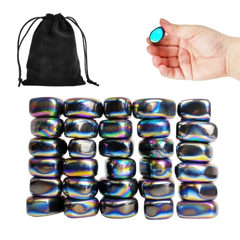 30 Pcs Large fridge magnets, hematite magnet fidget kit, irregular refrigerator magnets for kitchen, DIY Educational Science Kit for Wall Stickers, magnetic fidget toy for whiteboard (Rainbow)