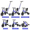 Glaf Tricycle for Toddlers 1-3 Toddler Bike with Push Handle 2-4 Years Baby Bike Toys for 2 Years Boys and Girls Balance Bike with Adjustable Seat Height and Backrest Birthday Gift (Blue) view 3