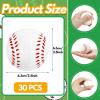 30 Pack Baseball Stress Balls,2.5 Inch Soft Foam Baseballs,Sports Squeeze Balls Toys for Kids,School Carnival Reward,Sports Theme Party view 2